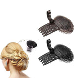 2Pcs Diy Invisible Hair Volume Increase Fluffy Puff Sponge Pad Clip Comb Girls