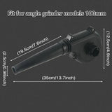 2in1 Angle Grinder Blow Dryer Suction Converter Power Tool Accessories Kit - Side View