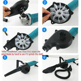 2in1 Angle Grinder Blow Dryer Suction Converter Power Tool Accessories Kit - Top-Down View