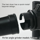 2in1 Angle Grinder Blow Dryer Suction Converter Power Tool Accessories Kit - Close-Up Angle