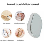 Painless Physical Hair Removal Epilators Crystal Hair Eraser For Women Men Hot - Black