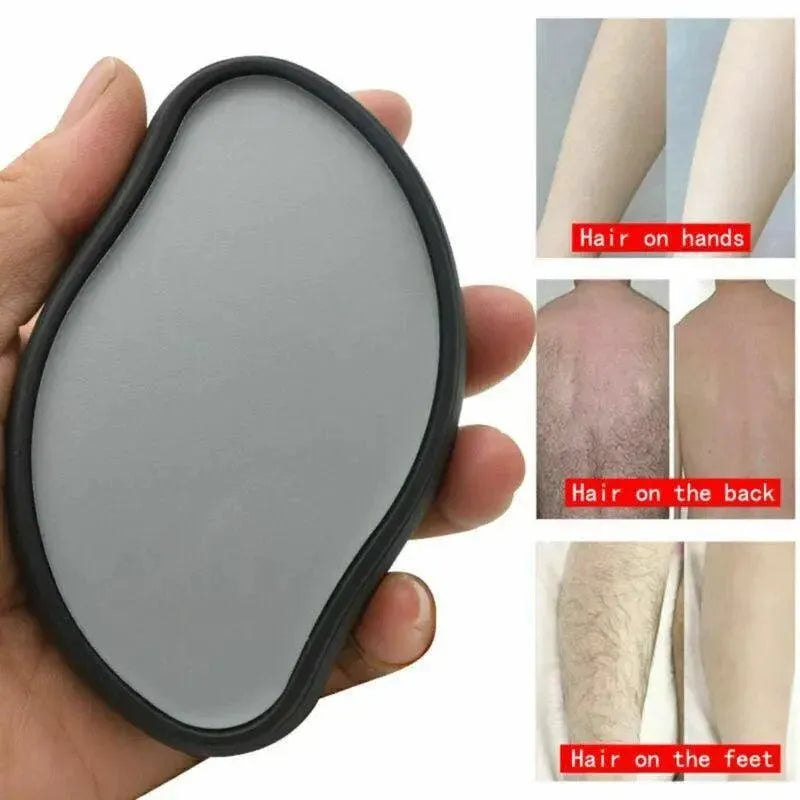 Painless Physical Hair Removal Epilators Crystal Hair Eraser For Women Men Hot - Black