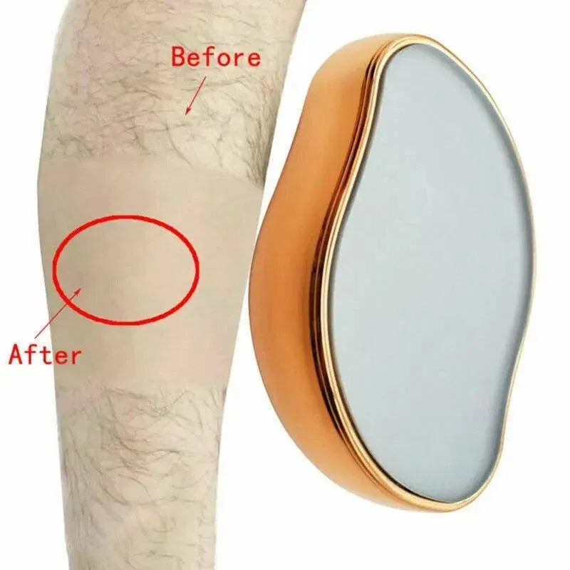 Painless Physical Hair Removal Epilators Crystal Hair Eraser For Women Men Hot - Gold