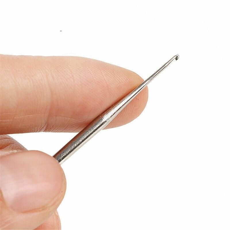 Bamboo Crochet Dreadlock Hook Needle Dread Tool Braiding Hair Maintenance Craft - 0.75MM