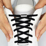 No Tie Locked Elastic Shoelace Shoe Lace Lazy Laces Sneakers Sports - Grey - Extra Image