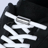 No Tie Locked Elastic Shoelace Shoe Lace Lazy Laces Sneakers Sports - Grey