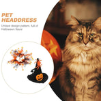 Halloween Cat Costume Skull Pattern Hat and Scarf Set Pet Cape Accessories