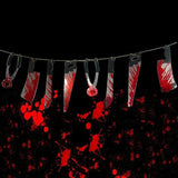8Pcs Hanging Bloody Weapons Halloween Horror Props Garland Banner Decoration Au - Extra Image
