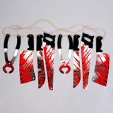 8Pcs Hanging Bloody Weapons Halloween Horror Props Garland Banner Decoration Au - Extra Image