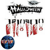 8Pcs Hanging Bloody Weapons Halloween Horror Props Garland Banner Decoration Au - Extra Image