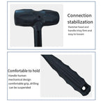 Portable Mini Plastic Hammer for Furniture Assembly and Decorative Use - Black