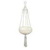 Macrame Cat Hammock Boho Style Kitty Hanging Swing Bed Pet Sleeping Bed Cat - Front View