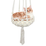 Macrame Cat Hammock Boho Style Kitty Hanging Swing Bed Pet Sleeping Bed Cat - Extra Image