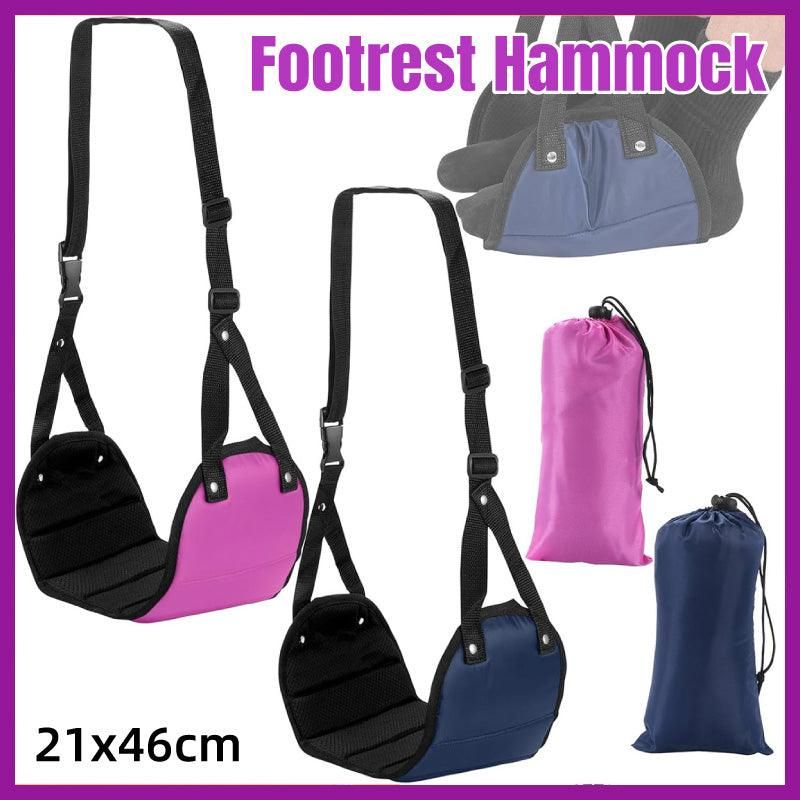 Travel Rest Hammock Office Foot Hammock Portable Rest for Relaxation Support - Navy Blue