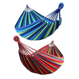 Double Outdoor Hammock 260x150cm with Straps for Camping Hanging Tree Bed - Red - Side View