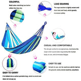 Double Outdoor Hammock 260x150cm with Straps for Camping Hanging Tree Bed - Red - Low Angle