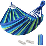 Double Outdoor Hammock 260x150cm with Straps for Camping Hanging Tree Bed - Red - Extra Image