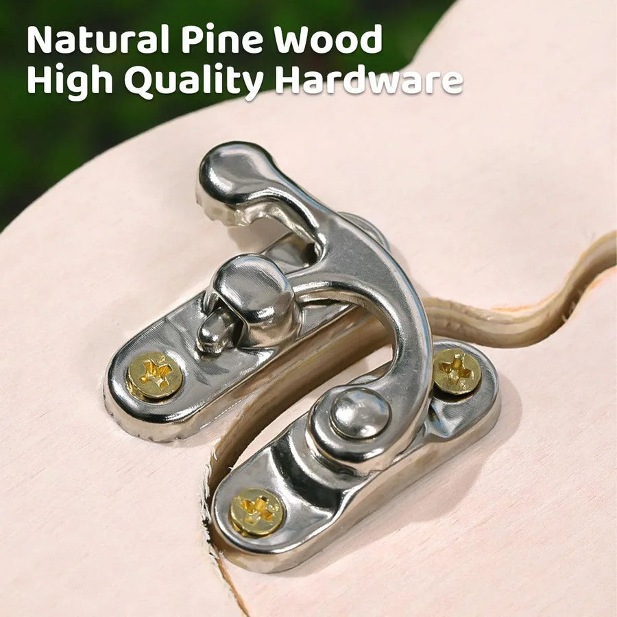 Wooden Hamster Hiding Nest House with Observation Window Small Pet Habitat