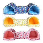 Small Pet Hamster Nest House Cotton Tunnel Comfortable Bedding for Hamsters - Pink