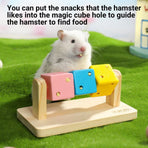 Interactive Hamster Cube Toy Wood Hamster Chew Cube Relieve Boredom Gift