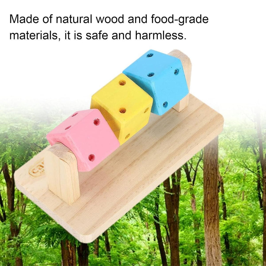 Interactive Hamster Cube Toy Wood Hamster Chew Cube Relieve Boredom Gift