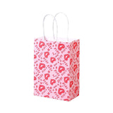 30x Valentines Day Love-Themed Tote Bag Elegant Kraft Paper Handbag Lightweight - Y166 - Close-Up Angle