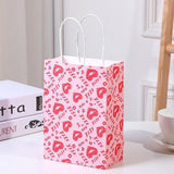 30x Valentines Day Love-Themed Tote Bag Elegant Kraft Paper Handbag Lightweight - Y167