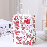 30x Valentines Day Love-Themed Tote Bag Elegant Kraft Paper Handbag Lightweight - Y167