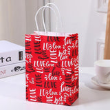 30x Valentines Day Love-Themed Tote Bag Elegant Kraft Paper Handbag Lightweight - Y169 - Extra Image