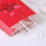 30x Valentines Day Love-Themed Tote Bag Elegant Kraft Paper Handbag Lightweight - Y173
