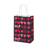 30x Valentines Day Love-Themed Tote Bag Elegant Kraft Paper Handbag Lightweight - Y173 - Low Angle