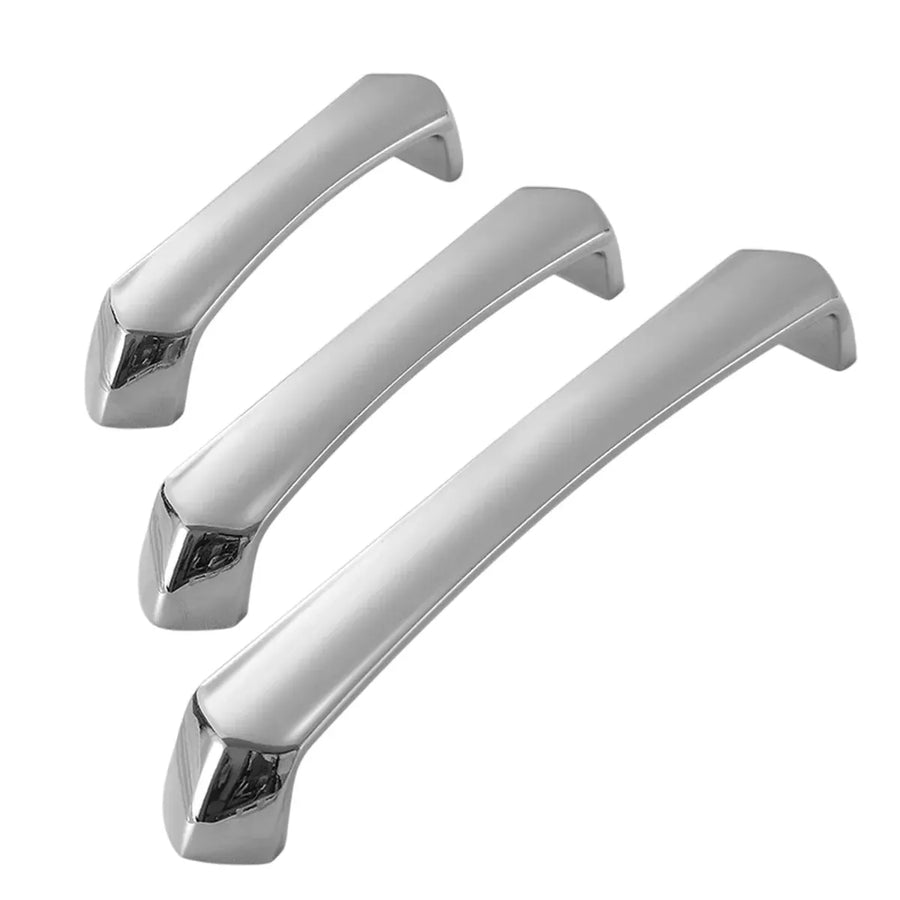 Cabinet Door Handle Bright Silver Modern Simple Wardrobe Kitchen Bathroom Pull - 96mm