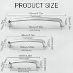 Cabinet Door Handle Bright Silver Modern Simple Wardrobe Kitchen Bathroom Pull - 96mm