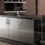 Cabinet Door Handle Bright Silver Modern Simple Wardrobe Kitchen Bathroom Pull - 96mm