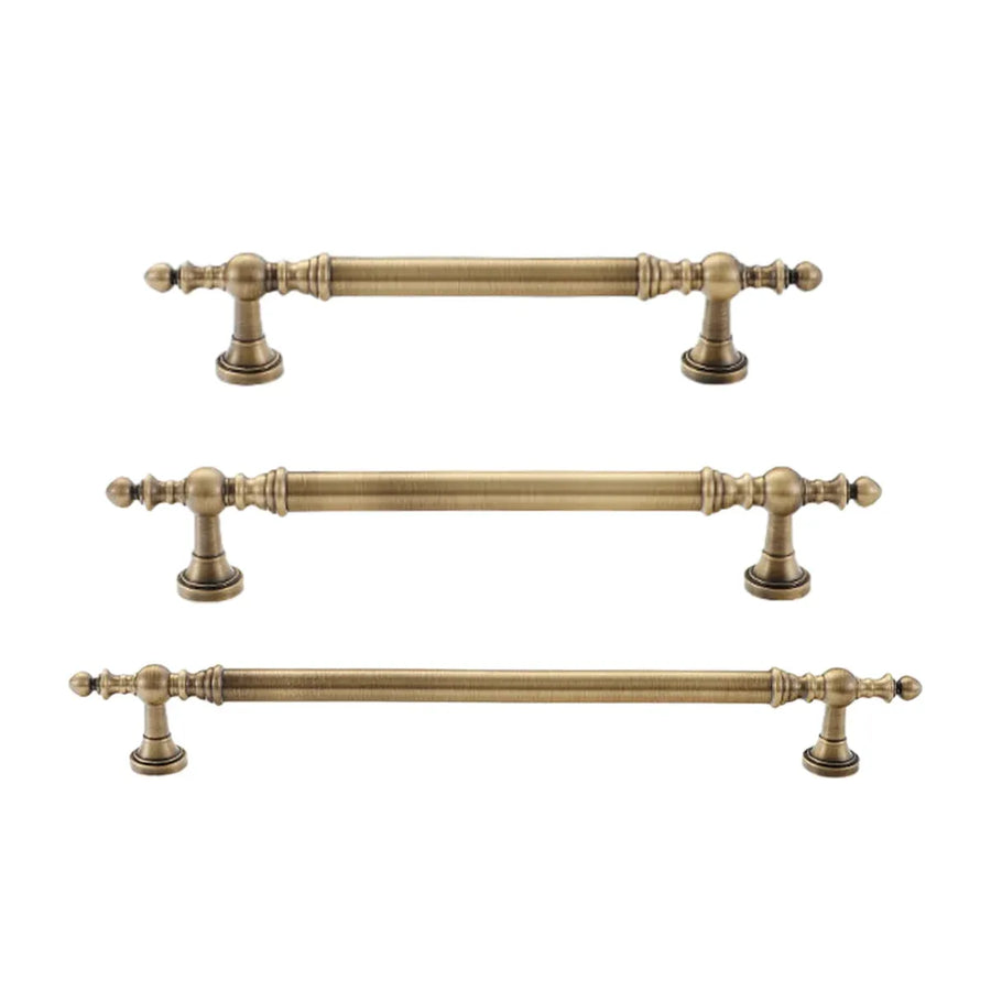 Bronze Cabinet Door Handle Retro American Style Drawer Pull for Wardrobe Cabinet - 128mm