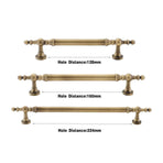 Bronze Cabinet Door Handle Retro American Style Drawer Pull for Wardrobe Cabinet - 128mm
