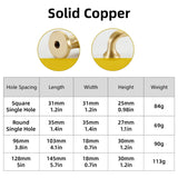 Nordic Gold Cabinet Handle Simple Light Luxury Drawer Door Pull Wardrobe Handle - 96mm - Side View