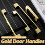 Modern Simple Handle Wardrobe Cabinet Drawer Pull All Copper Gold Door Handle - 128mm