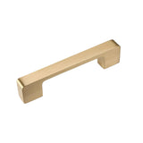 Modern Simple Handle Wardrobe Cabinet Drawer Pull All Copper Gold Door Handle - 160mm - Low Angle