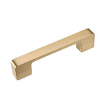 Modern Simple Handle Wardrobe Cabinet Drawer Pull All Copper Gold Door Handle - 192mm - Close-Up Angle