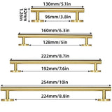 European Style Cabinet Handles Drawer Pull Knob 4 Sizes for Wardrobe Door - 128mm - Top-Down View