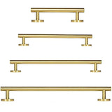 European Style Cabinet Handles Drawer Pull Knob 4 Sizes for Wardrobe Door - 192mm - Side View