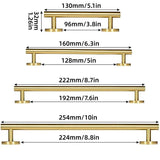 European Style Cabinet Handles Drawer Pull Knob 4 Sizes for Wardrobe Door - 192mm - Side View