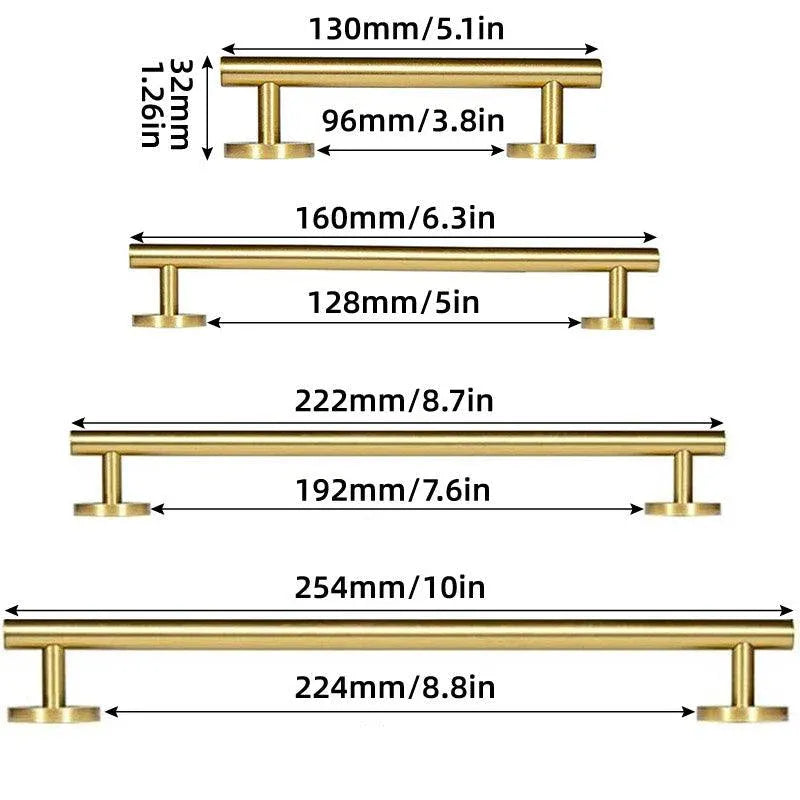 European Style Cabinet Handles Drawer Pull Knob 4 Sizes for Wardrobe Door - 96mm