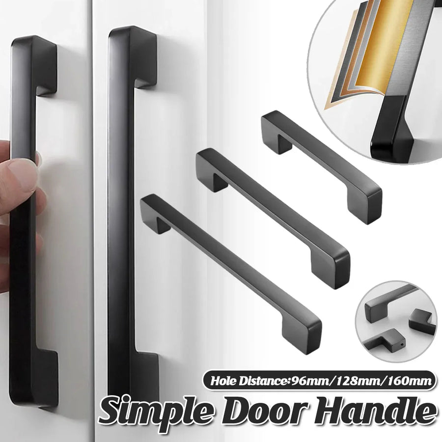 Dark Grey Modern Simple Wardrobe Handle 96/128/160mm Drawer Cabinet Door Pull - 160mm