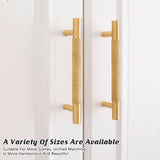 Light Luxury Cabinet Handle Full Copper Gold Straight Knurled Drawer Door Pull - 224mm