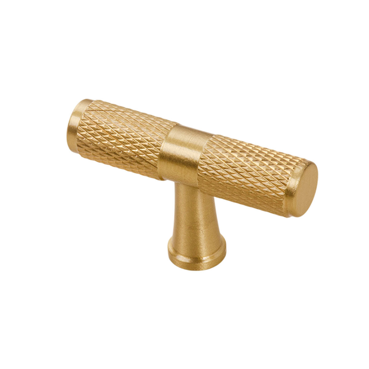 Light Luxury Cabinet Handle Full Copper Gold Straight Knurled Drawer Door Pull - 224mm