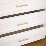 Light Luxury Cabinet Handle Full Copper Gold Straight Knurled Drawer Door Pull - 320mm