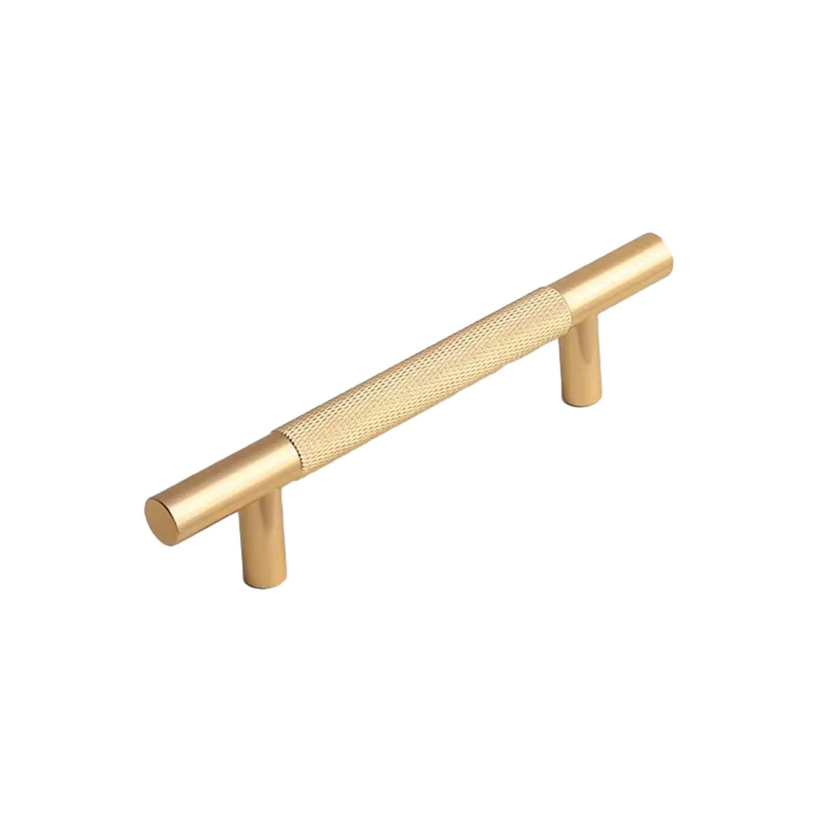 Light Luxury Cabinet Handle Full Copper Gold Straight Knurled Drawer Door Pull - 320mm