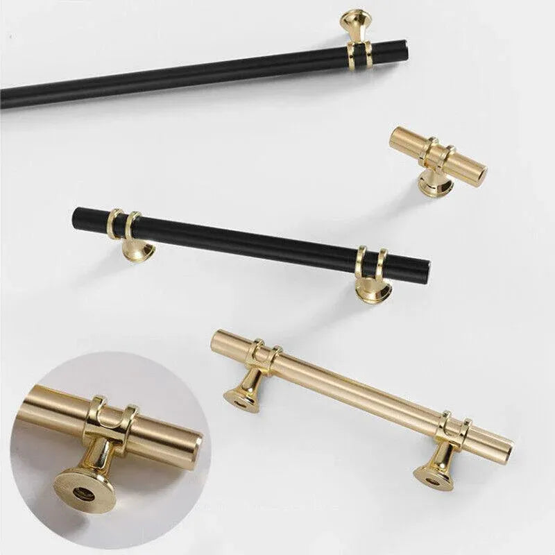Black Gold Design Kitchen Cabinet Handles Drawer Bar Handle Pull 96 128 160 192 320MM - 128mm